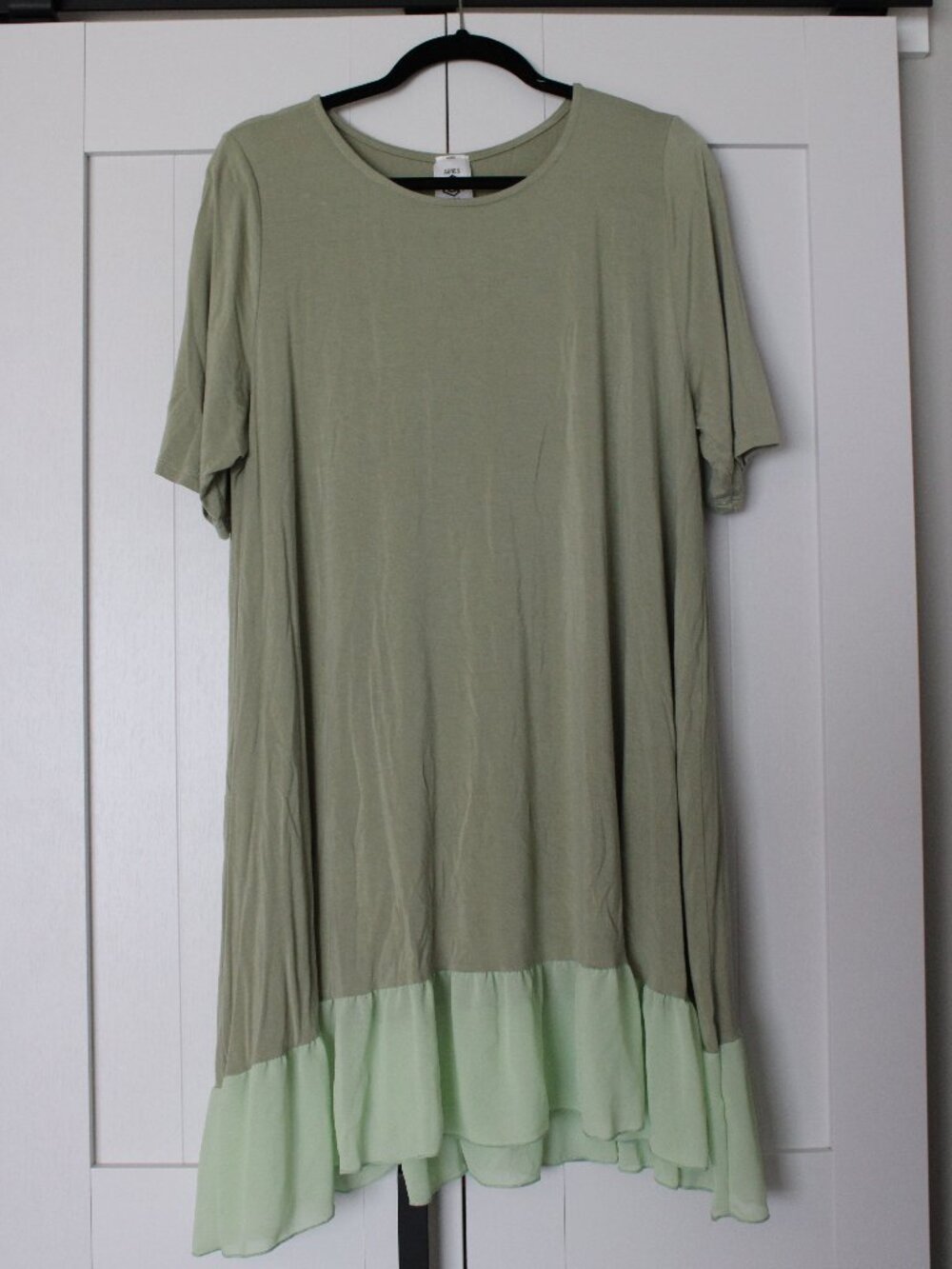 Agnes & Dora Women’s XXXL Green Dress – Flowy w/ Ruffle Hem